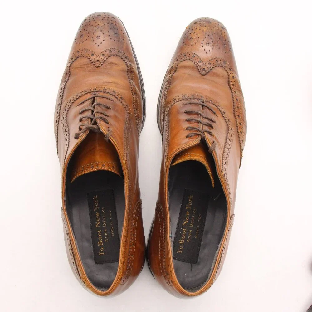 To Boot New York Wingtip Oxfords Dress Shoes Men's Size 10.5 Leather Italy